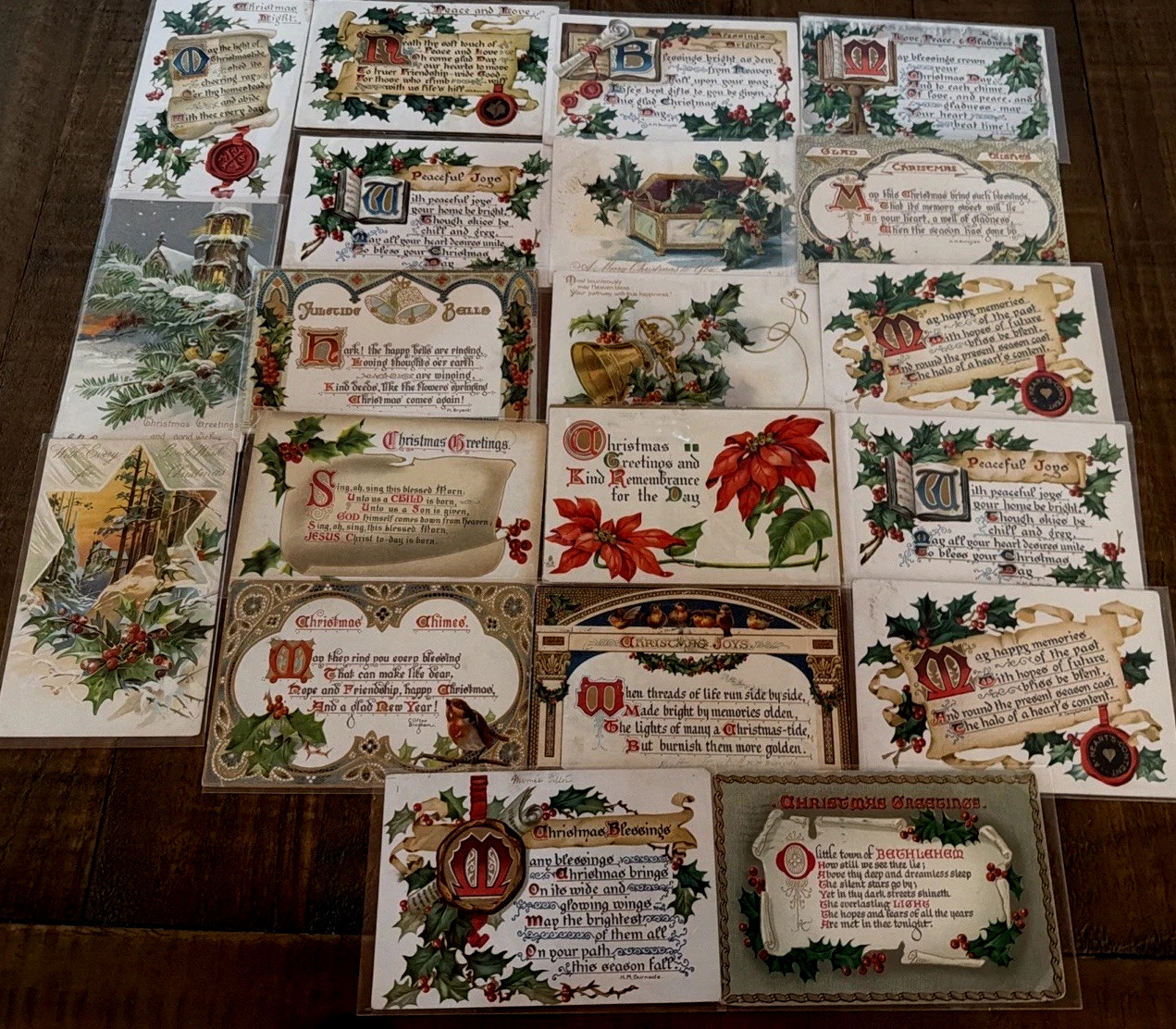 Lot of 20 ~Vintage ~Antique ~* TUCK*~Christmas ~Holiday Postcards~s609 Lot of 20 ~Vintage ~Antique ~* TUCK*~Christmas ~Holiday Postcards~s609
