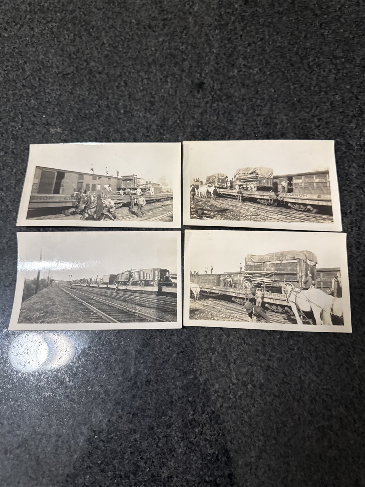 Ringling Bros Circus 1916-1936 Original Photos Trains Lot of 4
