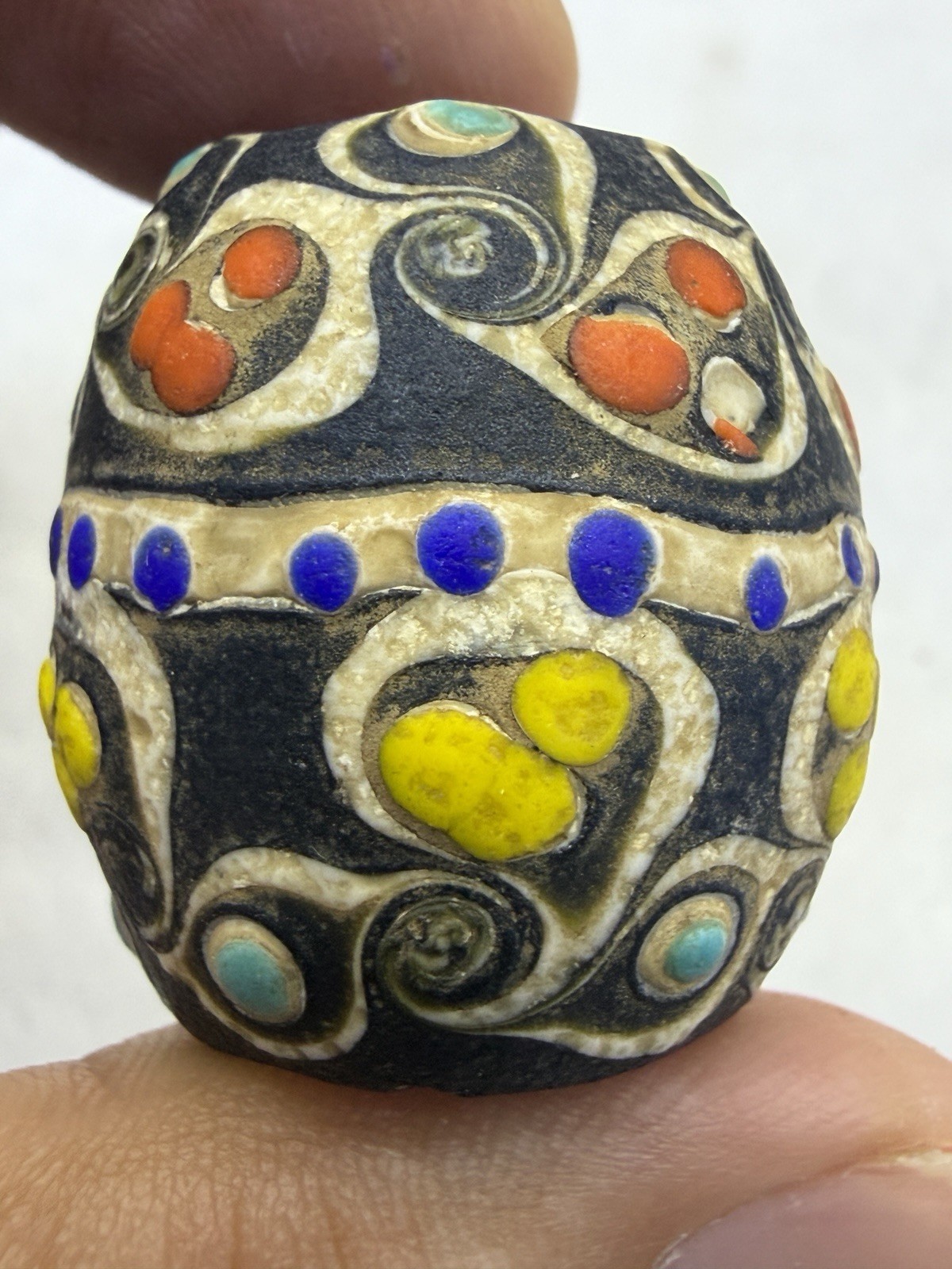 2000+ Years Old  Lovely  Ancient Rare Roman Mosaic Glass Wonderful Rare Bead
