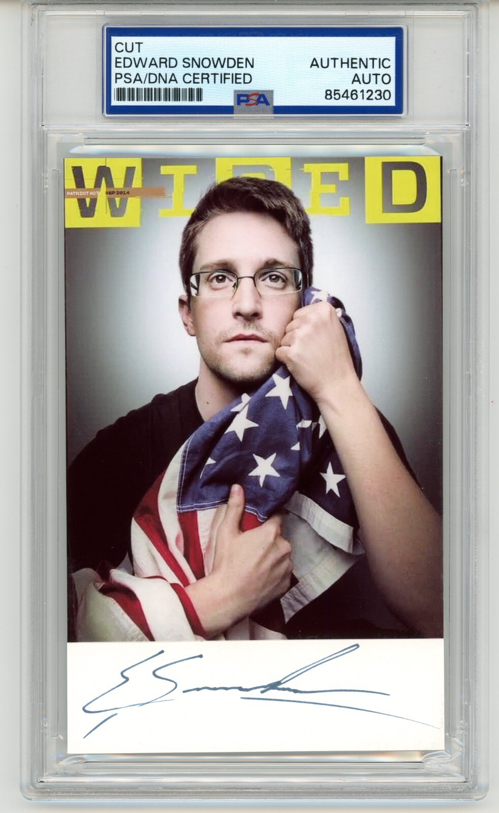 Edward Snowden ~ Signed Autographed Wired Magazine Cover Photo ~ PSA DNA Encased Edward Snowden ~ Signed Autographed Wired Magazine Cover Photo ~ PSA DNA Encased