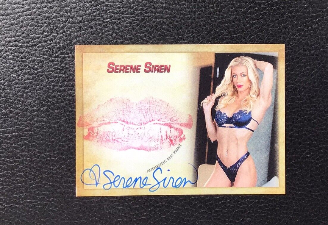 Adult Film Star AVN Director Serene Siren Kiss Card Autograph