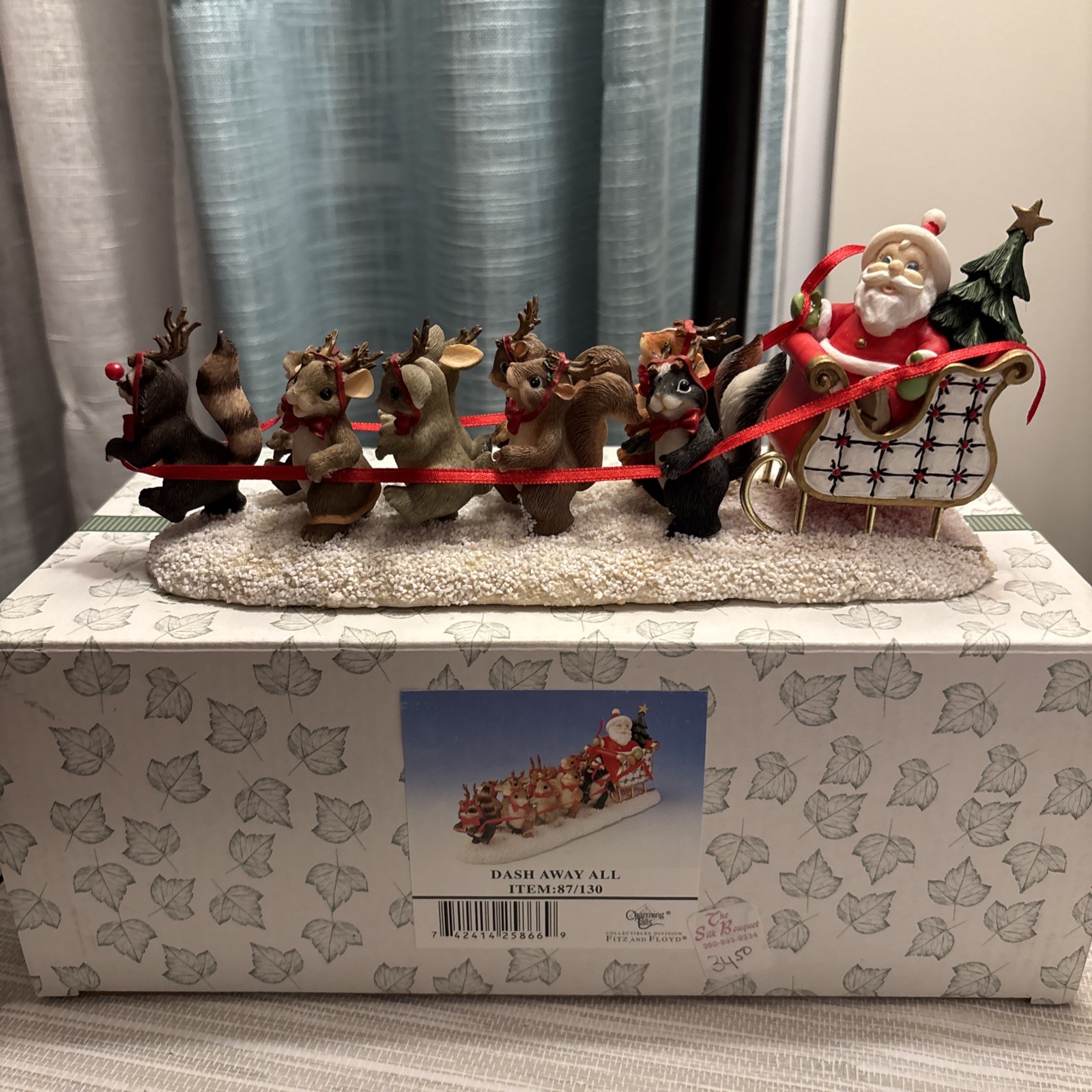 Vintage Charming Tails Dash Away All Sleigh Fitz Floyd Anthropomorphic in Box Vintage Charming Tails Dash Away All Sleigh Fitz Floyd Anthropomorphic in Box
