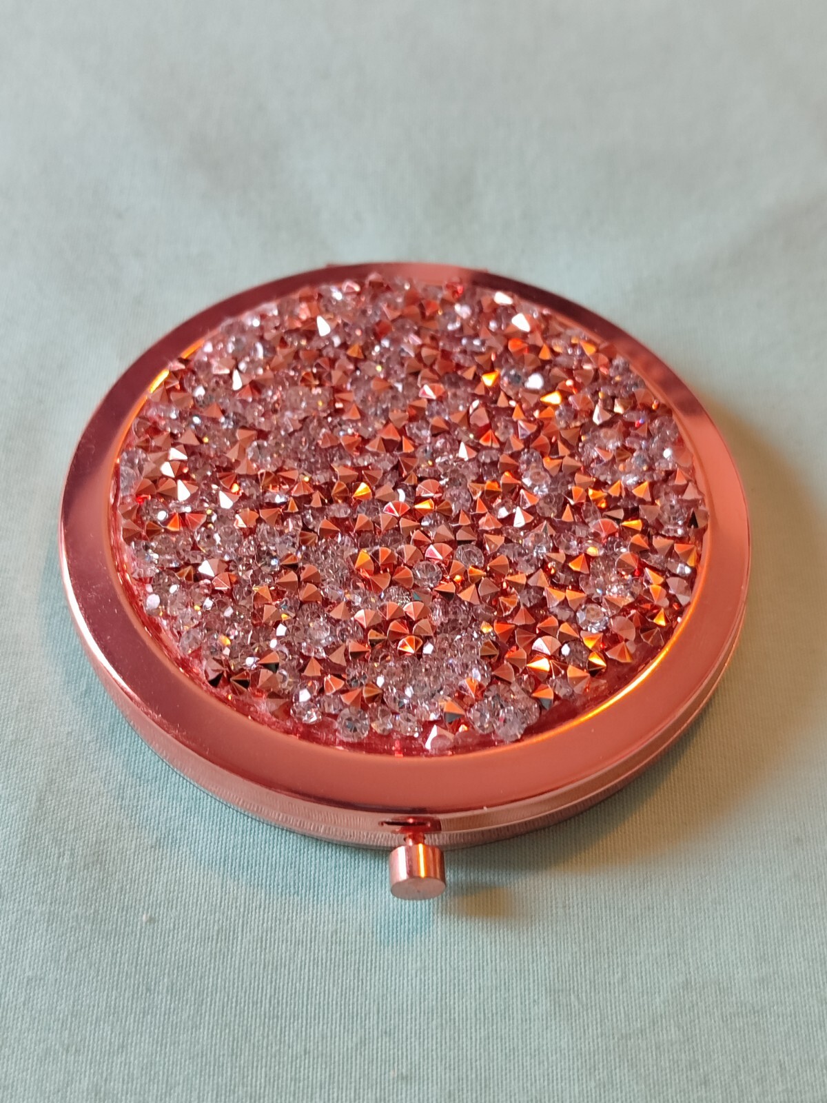 Inspirational Quote Rose Gold Tone Round Bejeweled Compact Mirror You're Awesome Inspirational Quote Rose Gold Tone Round Bejeweled Compact Mirror You're Awesome