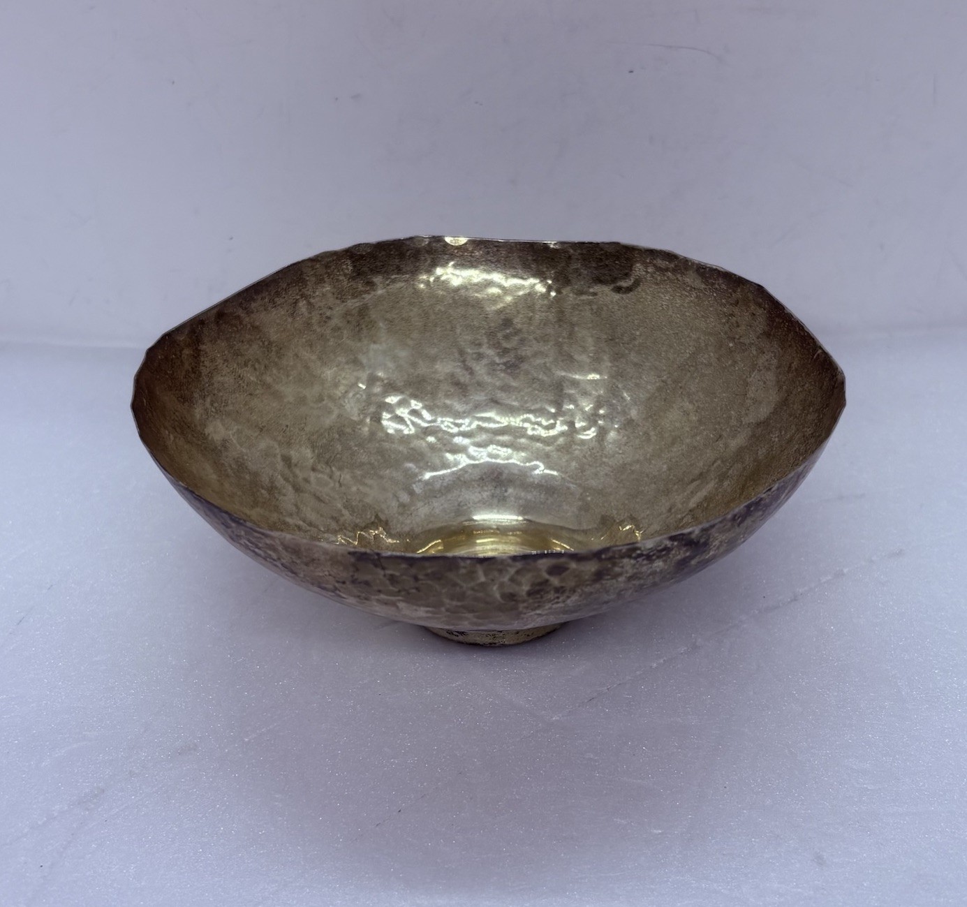 Vintage 1970s Silver Plated Hammered Nut Bowl Unique Shaped 5.25” Art Decor 34 Vintage 1970s Silver Plated Hammered Nut Bowl Unique Shaped 5.25” Art Decor 34