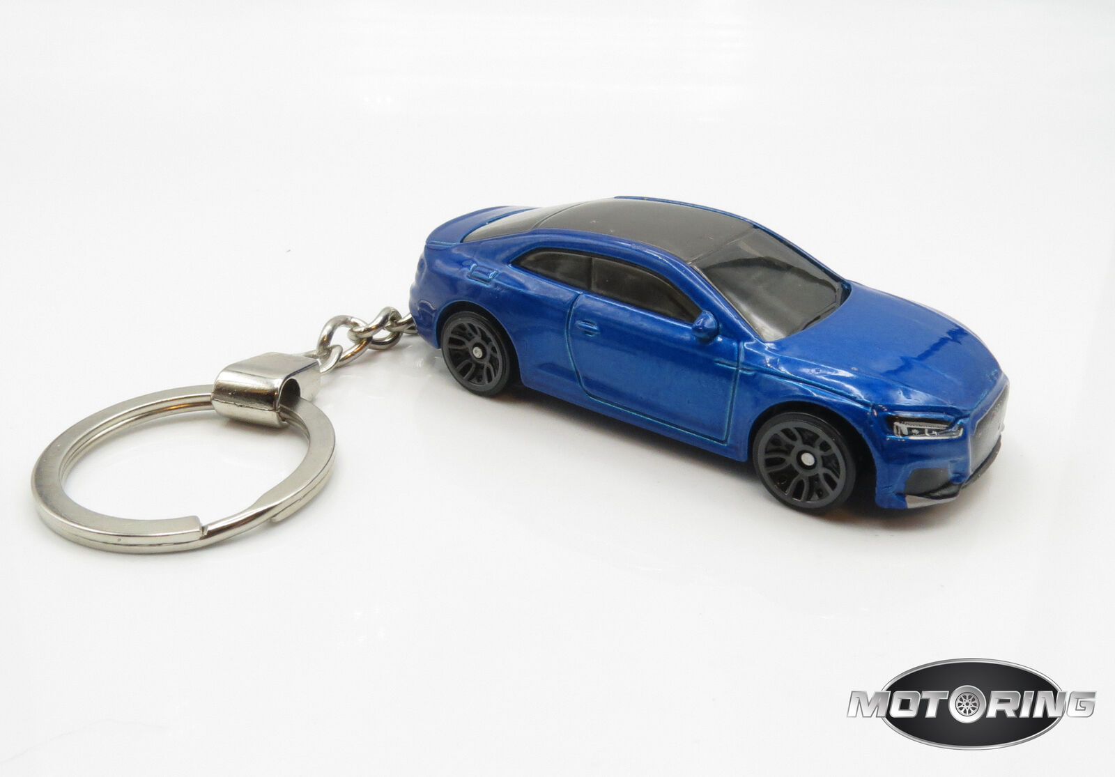 Audi RS 5 Coupe Blue Custom Novelty Car Keychain 1:64 Diecast Replica