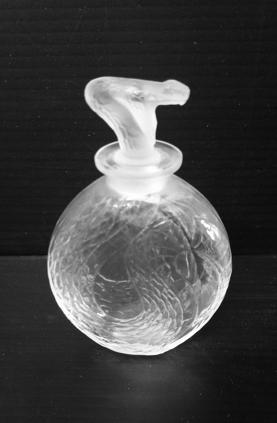 Rene Lalique Rare Glass 1920s Serpent Perfume Snake Bottle Antique Art French