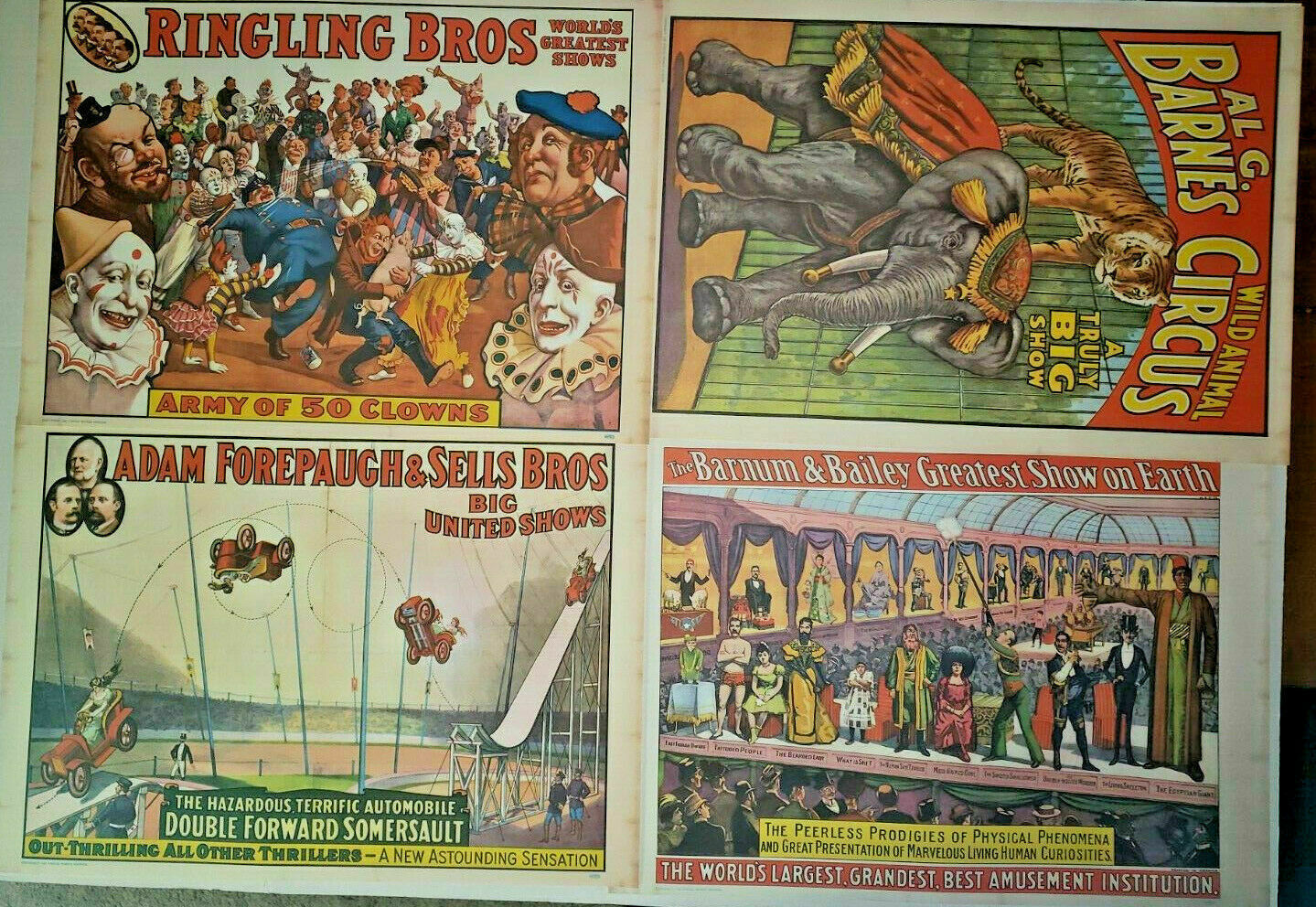 Vintage 1960 Circus World Museum Poster Set of 4 Posters New Old Stock Vintage 1960 Circus World Museum Poster Set of 4 Posters New Old Stock