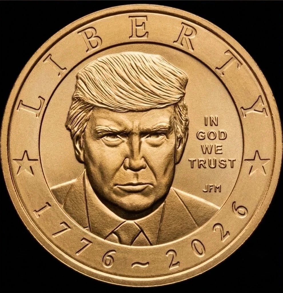 SEMIQUINCENTENNIAL 2026 P TRUMP ONE DOLLAR COIN FROM US MINT BAGS SEMIQUINCENTENNIAL 2026 P TRUMP ONE DOLLAR COIN FROM US MINT BAGS
