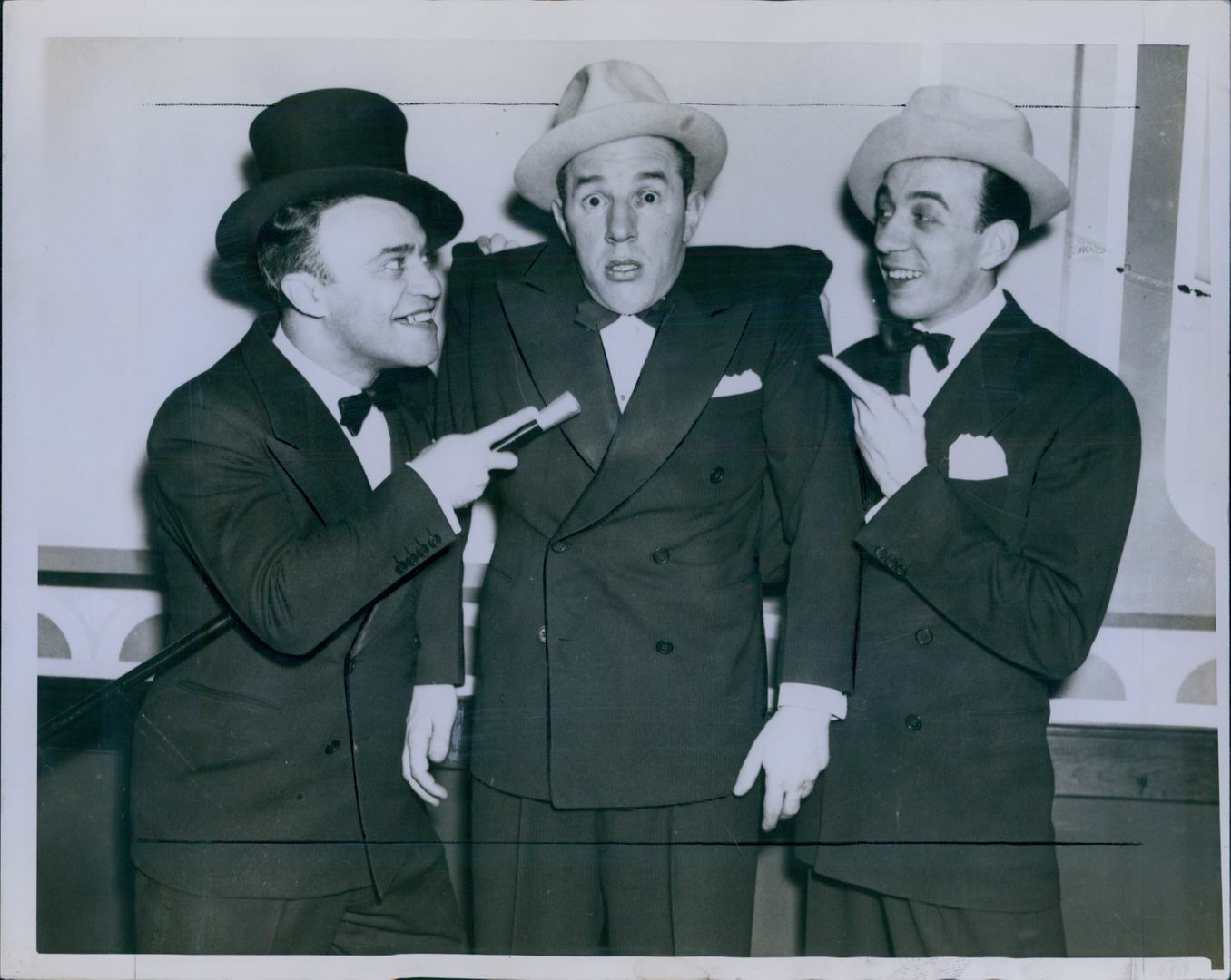 1937 Eddie Jackson Jimmy Durante Eddie Mills Comics Press Photo 1937 Eddie Jackson Jimmy Durante Eddie Mills Comics Press Photo