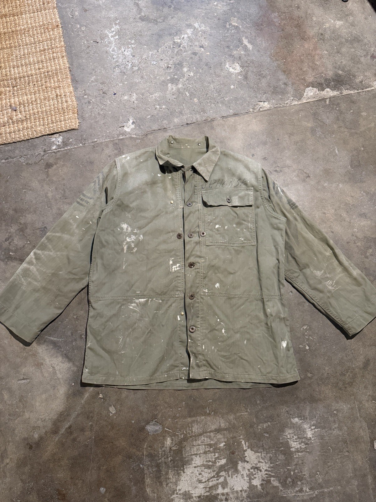 WWII USMC P44 HBT Jacket Fatigue Uniform 1940s Marine Corps Vintage Shirt Combat WWII USMC P44 HBT Jacket Fatigue Uniform 1940s Marine Corps Vintage Shirt Combat