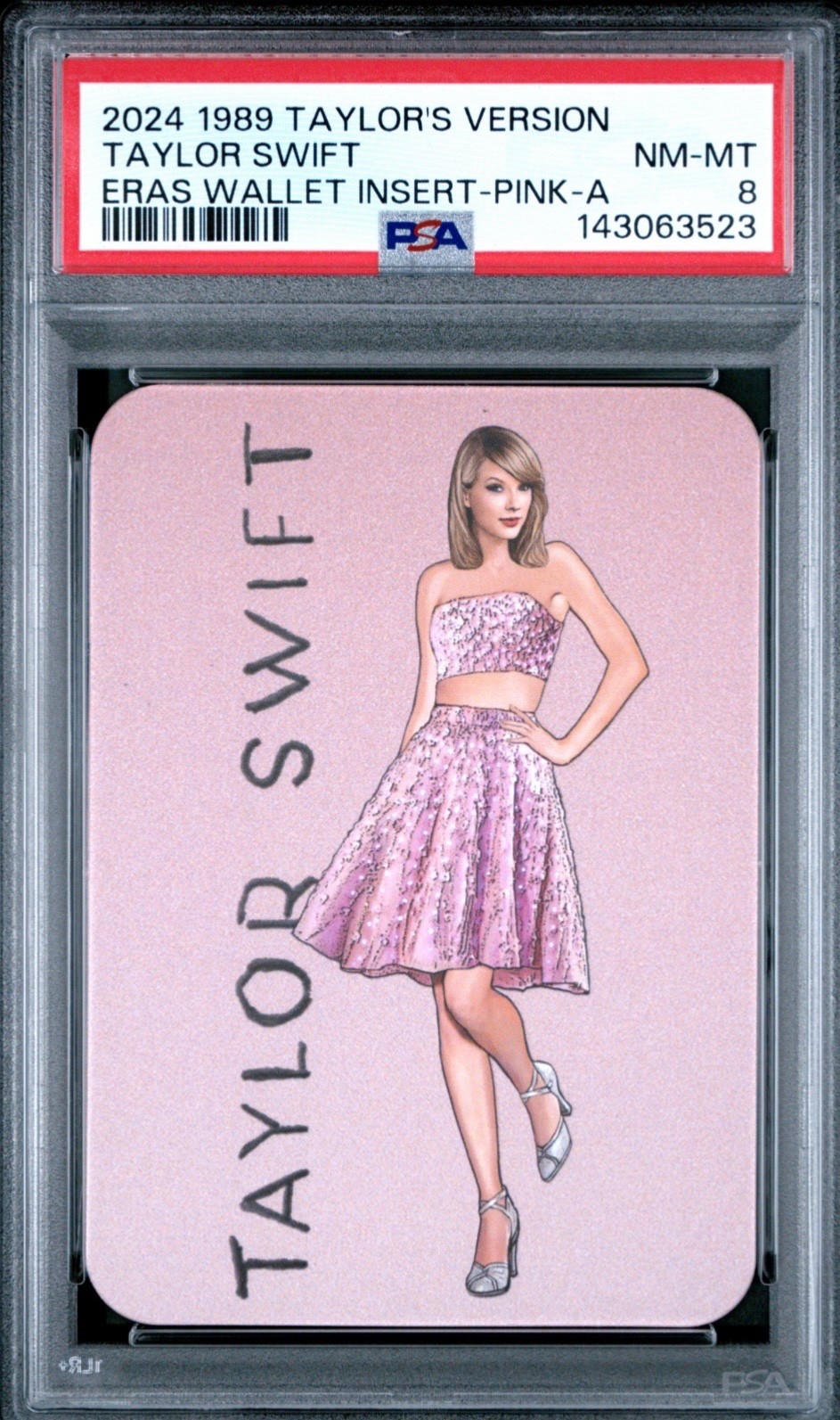 2024 1989 Taylor\'s Version Taylor Swift Eras Tour Wallet Insert Pink - A PSA 8 2024 1989 Taylor\'s Version Taylor Swift Eras Tour Wallet Insert Pink - A PSA 8