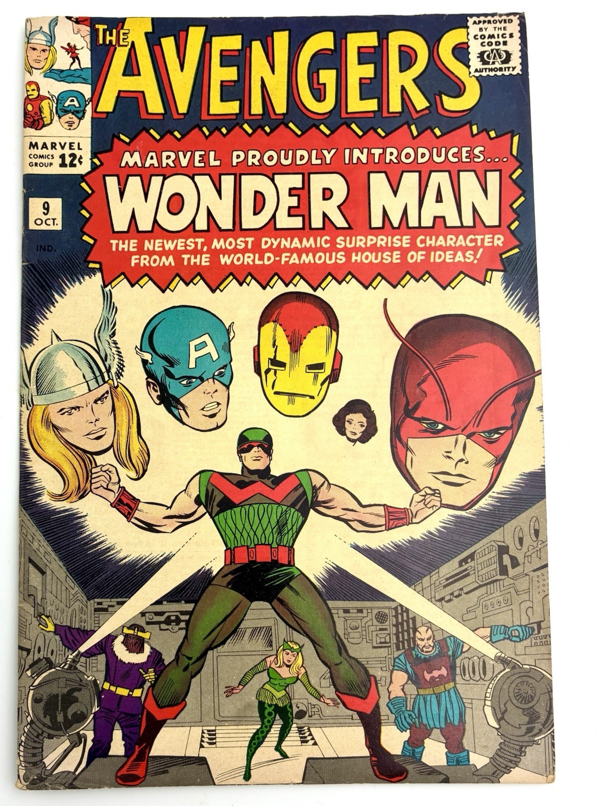 Avengers #9 1964 5.5 F- 🔑 1st Simon Williams Wonder Man Avengers #9 1964 5.5 F- 🔑 1st Simon Williams Wonder Man