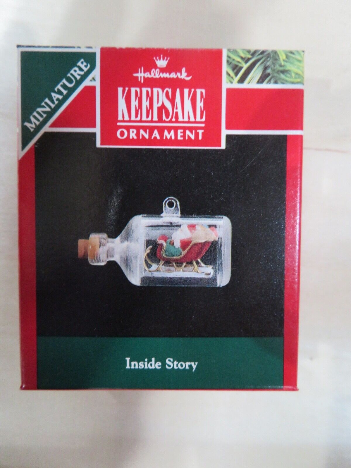 Inside Story Santa in Bottle Miniature Hallmark 1992 Keepsake Ornament in Box