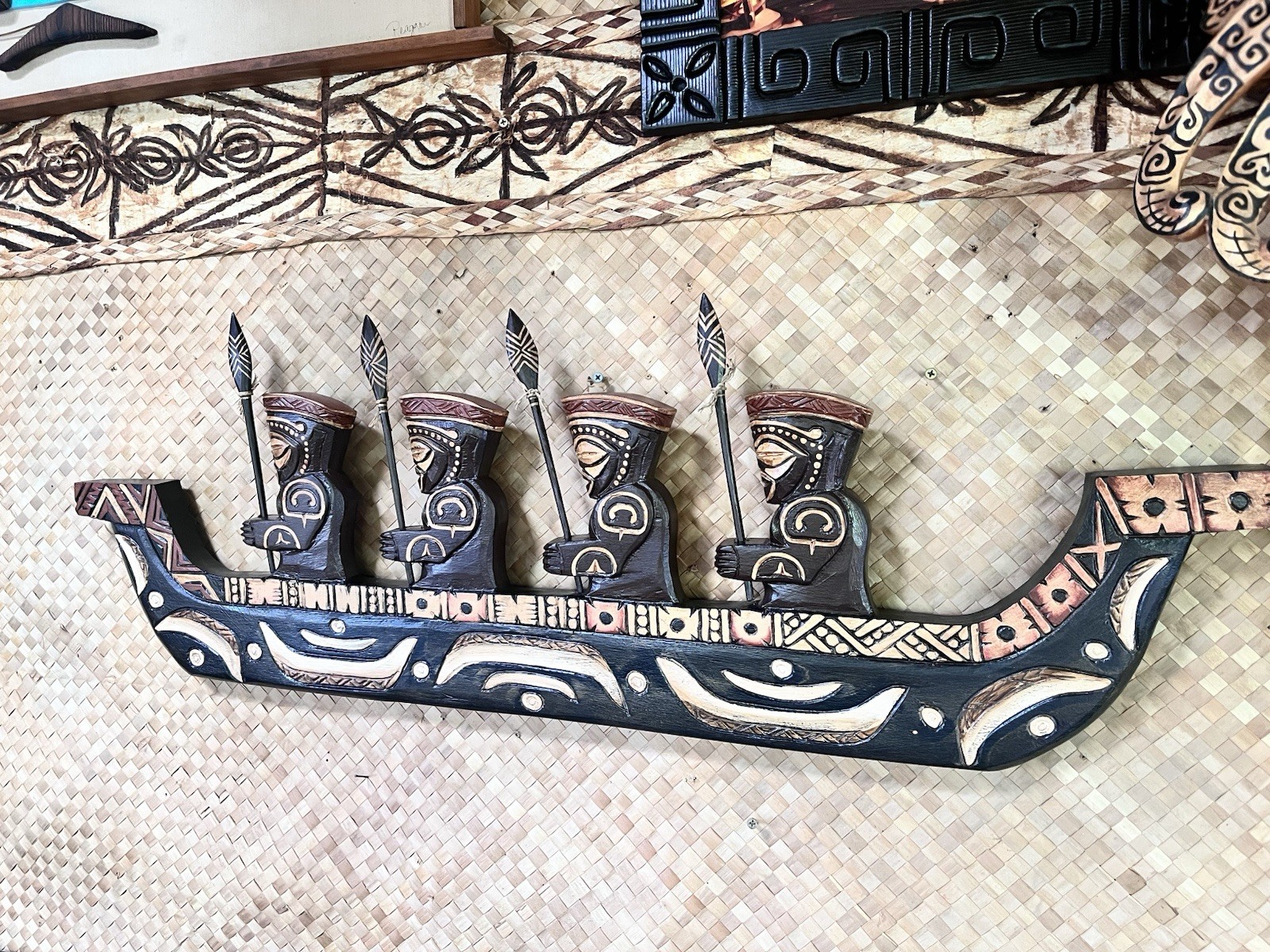 New 3’ Marquesan Style Canoe Tiki bar Decor Oceanic New 3’ Marquesan Style Canoe Tiki bar Decor Oceanic