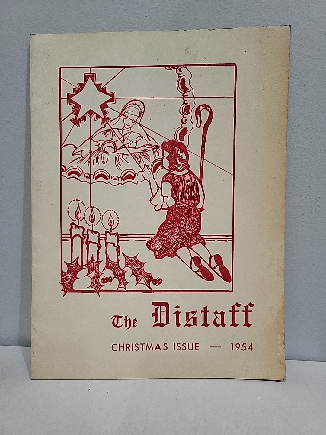 1954 Boston Girls High School The Distaff X-Mas Issue Christmas Magazine 1954 Boston Girls High School The Distaff X-Mas Issue Christmas Magazine
