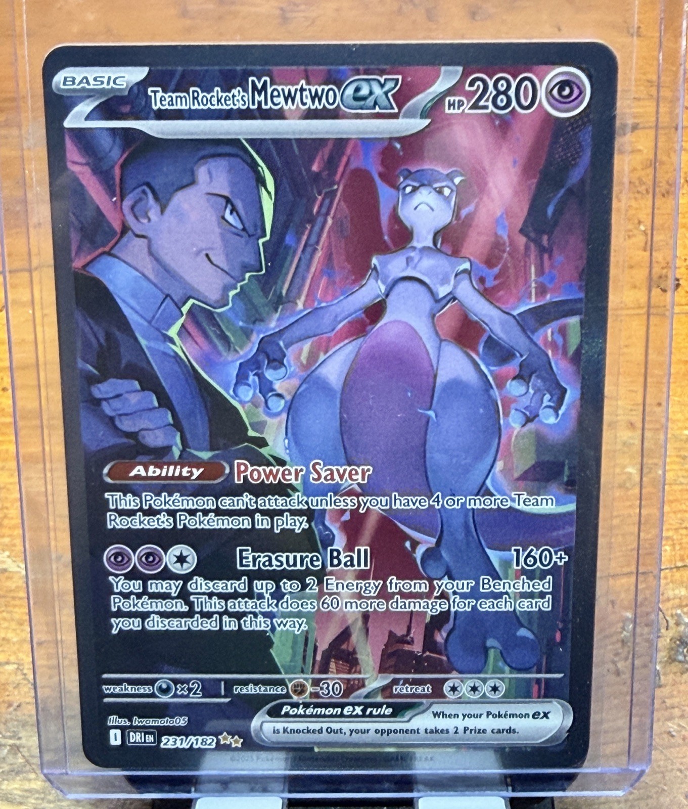 Pokémon TCG Team Rockets Mewtwo EX 231/182 Full Art Destined Rivals Pokémon TCG Team Rockets Mewtwo EX 231/182 Full Art Destined Rivals