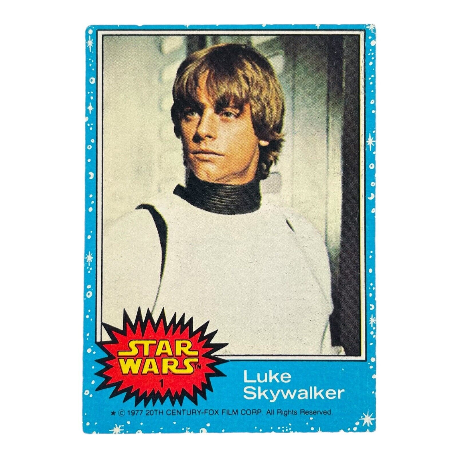 Luke Skywalker 1977 Topps Star Wars Series 1 Rookie Card #1