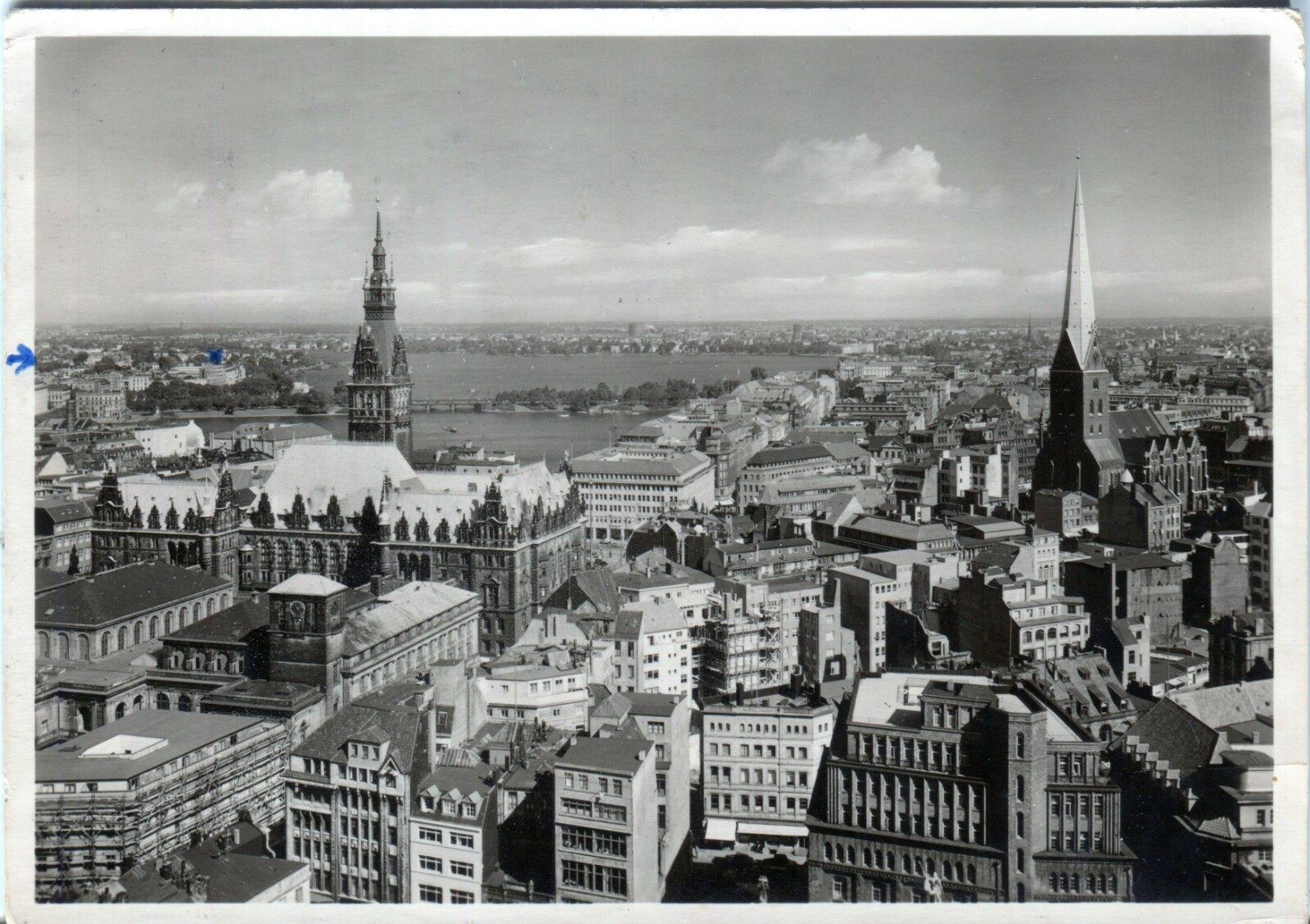 Germany AK Hamburg - Total View WWII cover continental size real photo postcard Germany AK Hamburg - Total View WWII cover continental size real photo postcard