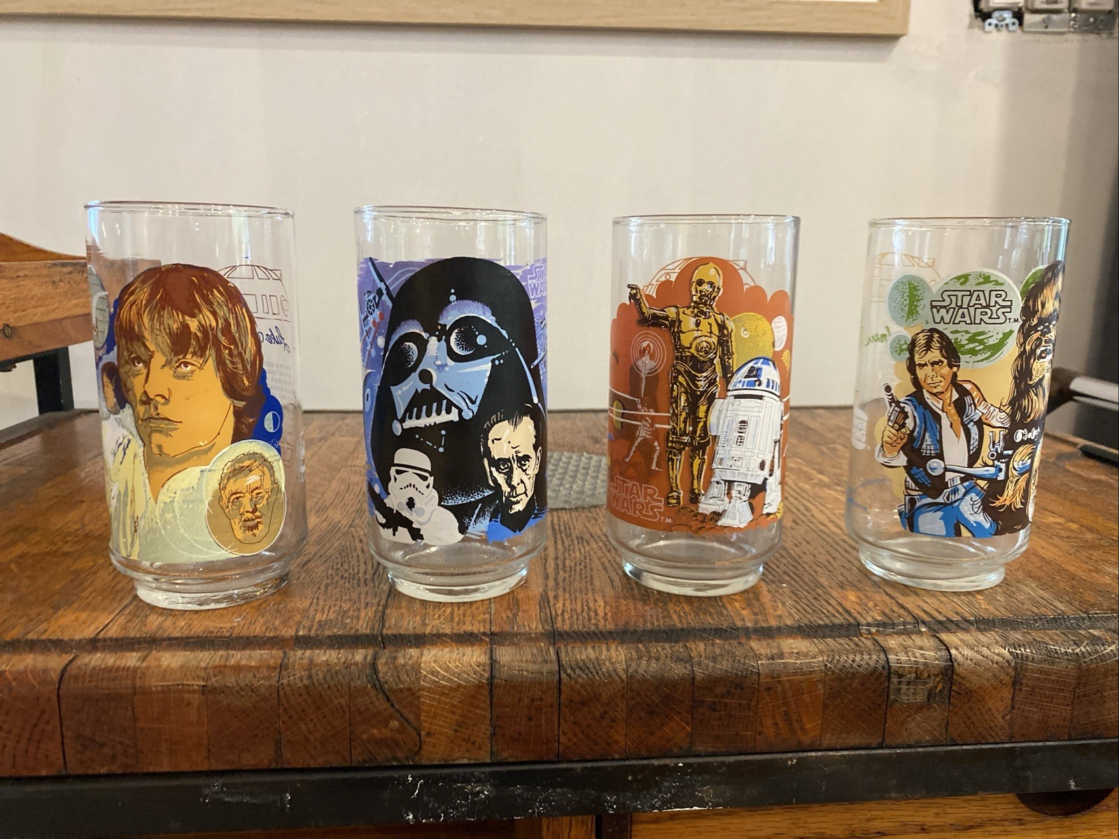 Vintage Star Wars Burger King Coca-Cola 1977 1980 glasses set Lot Vintage Star Wars Burger King Coca-Cola 1977 1980 glasses set Lot