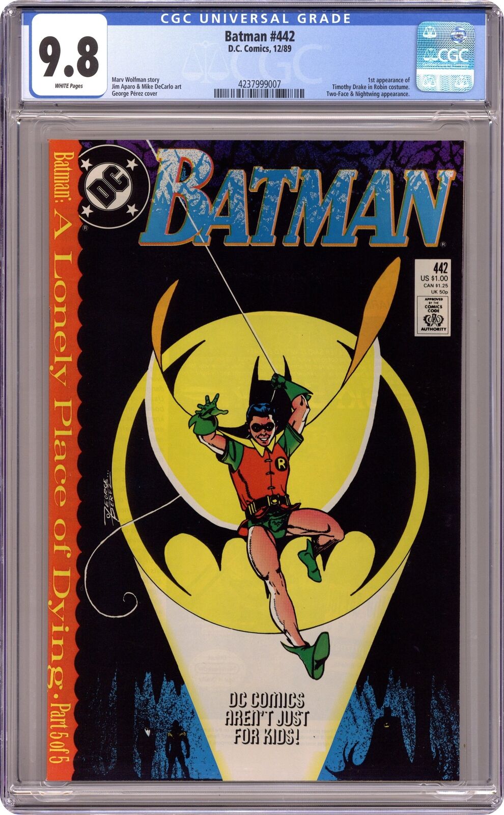 Batman #442 CGC 9.8 1989 4237999007 1st app. Tim Drake as Robin
