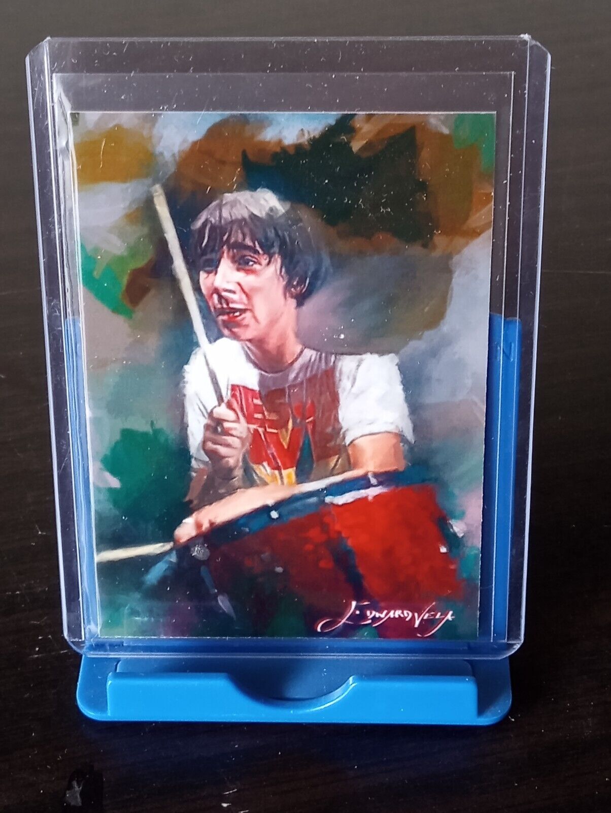 F25B Keith Moon #2 The Who - ACEO Art Card Signed by Artist 50/50