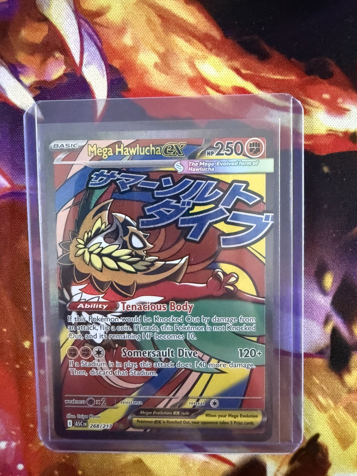 Pokémon TCG Mega Hawlucha EX Mega Attack rare 268/217 ME Ascended Heroes