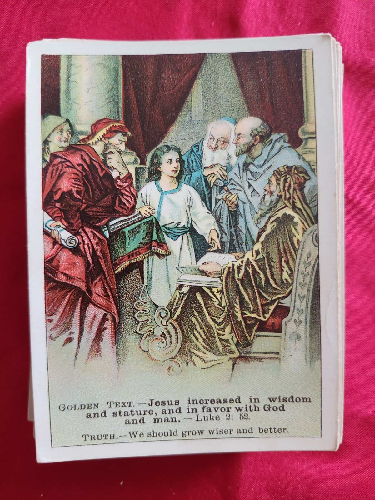 Vintage 1890's Sunday School Bible Lesson Picture Cards, 71 Total Cards Vintage 1890's Sunday School Bible Lesson Picture Cards, 71 Total Cards