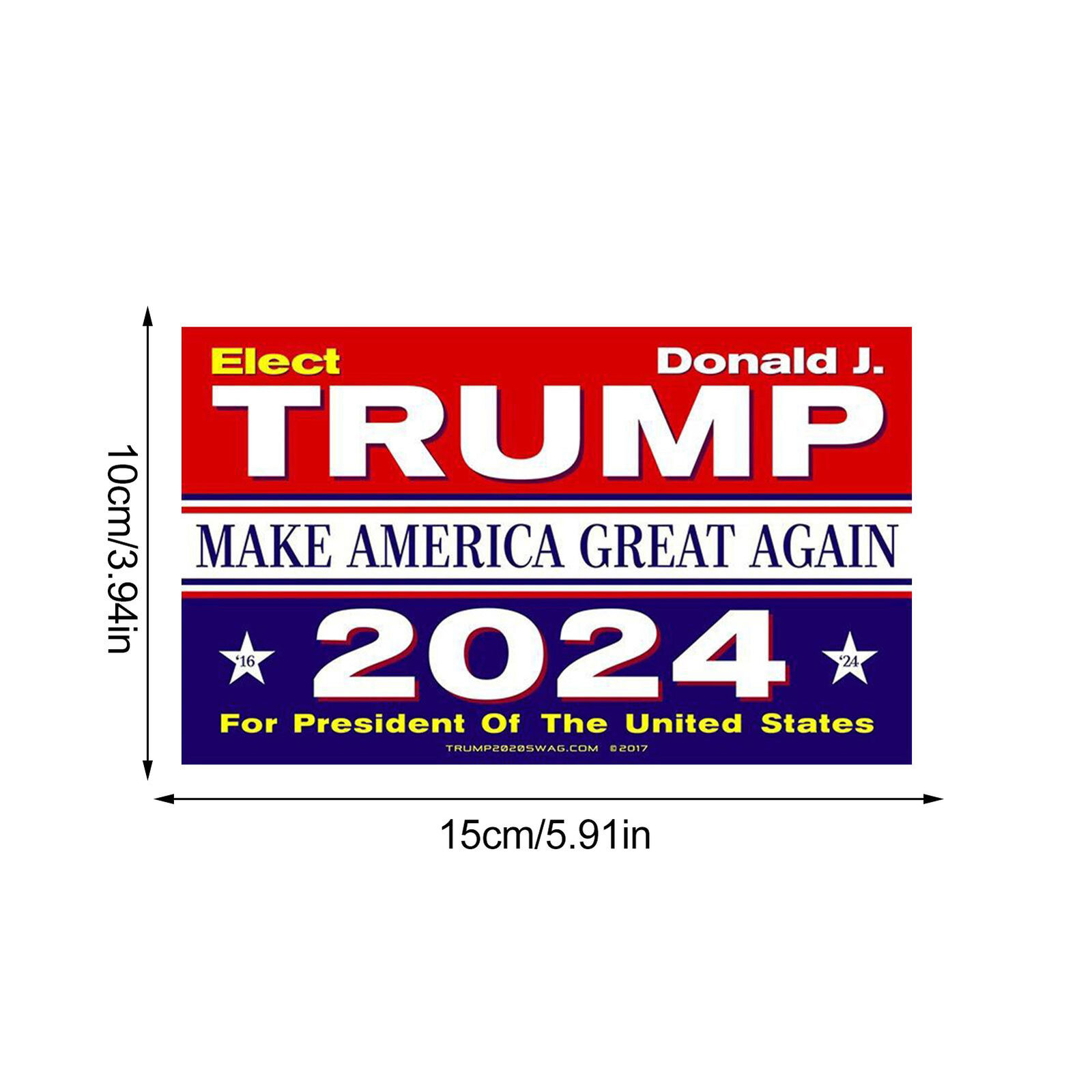 10x 2024 Trump Sticker Make America Great Again Presidential Election Car Decor 