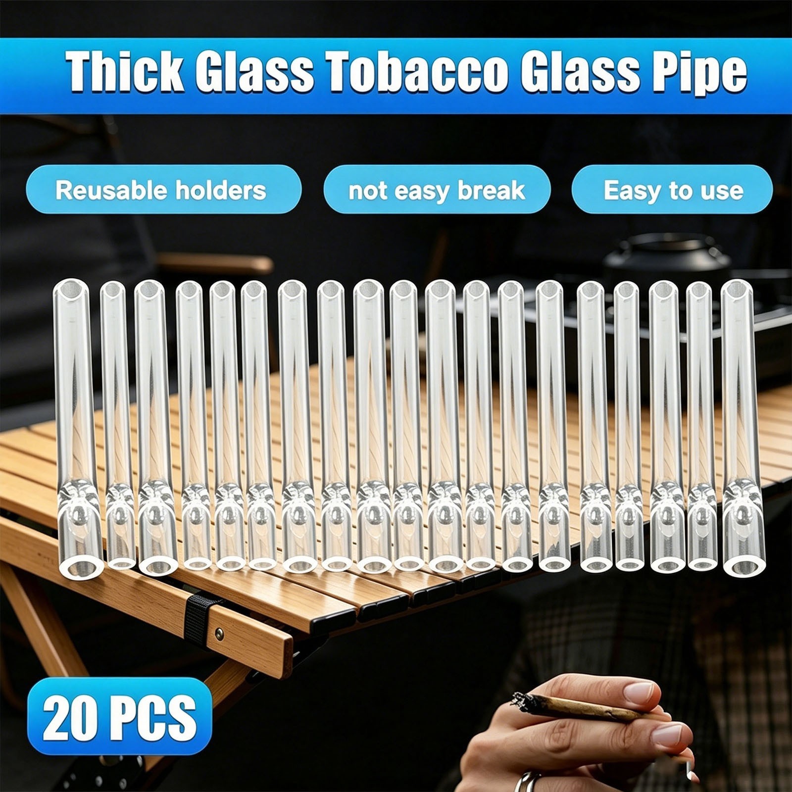 Heavy Thick Pyrex Glass Chillum Pipe 20Pcs Disposable Daily Use Smoking Pipe Heavy Thick Pyrex Glass Chillum Pipe 20Pcs Disposable Daily Use Smoking Pipe