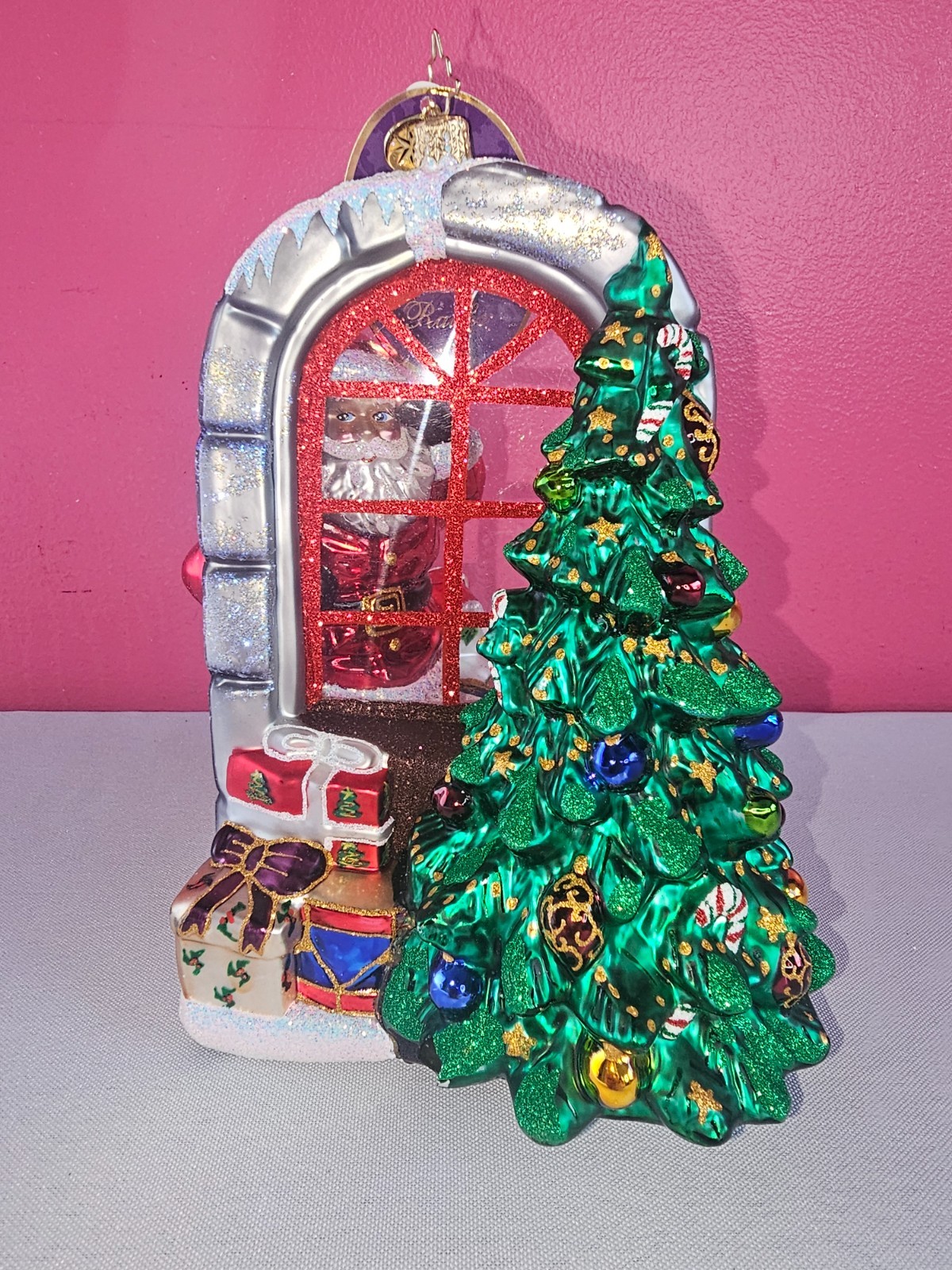 Christopher Radko A Glimpse of Christmas Ornament 1016985 Santa Looking In *READ Christopher Radko A Glimpse of Christmas Ornament 1016985 Santa Looking In *READ
