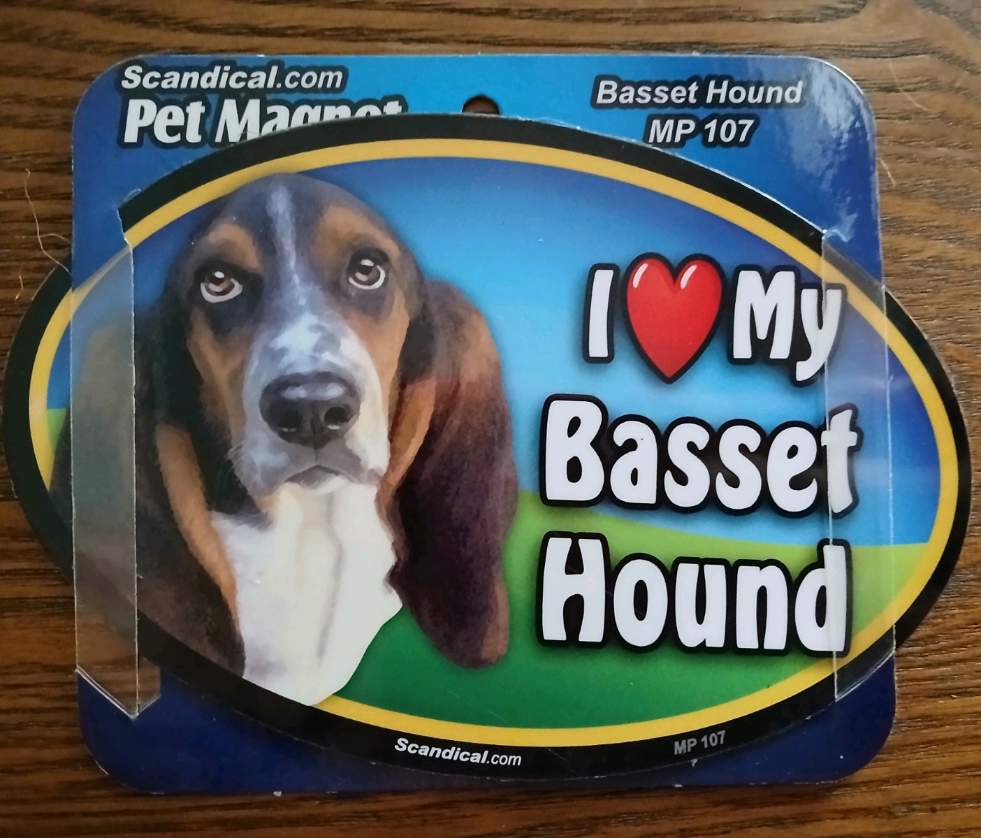 Scandical I Love My Dog Laminated Car Pet Magnet 4" x 6" Basset Hound Scandical I Love My Dog Laminated Car Pet Magnet 4" x 6" Basset Hound