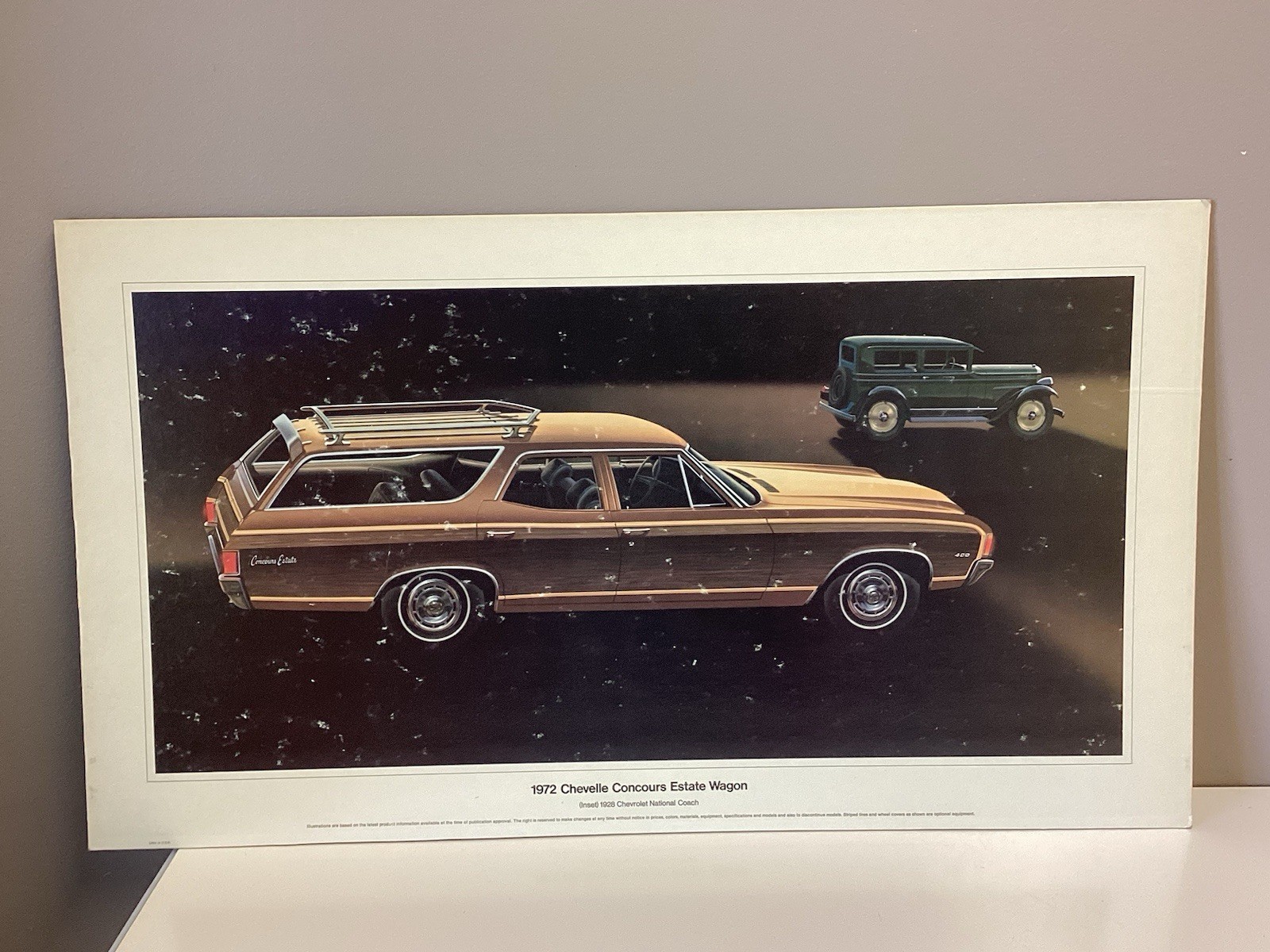 1972 Chevrolet Chevelle Concours Estate Wagon , Cardboard Poster , 18” X 32” 1972 Chevrolet Chevelle Concours Estate Wagon , Cardboard Poster , 18” X 32”