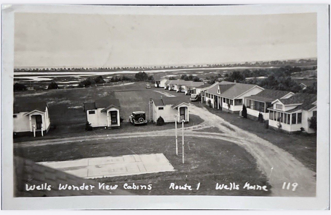 Wells Wonder View Cabins, Wells, Maine Route RPPC Postcard Wells Wonder View Cabins, Wells, Maine Route RPPC Postcard