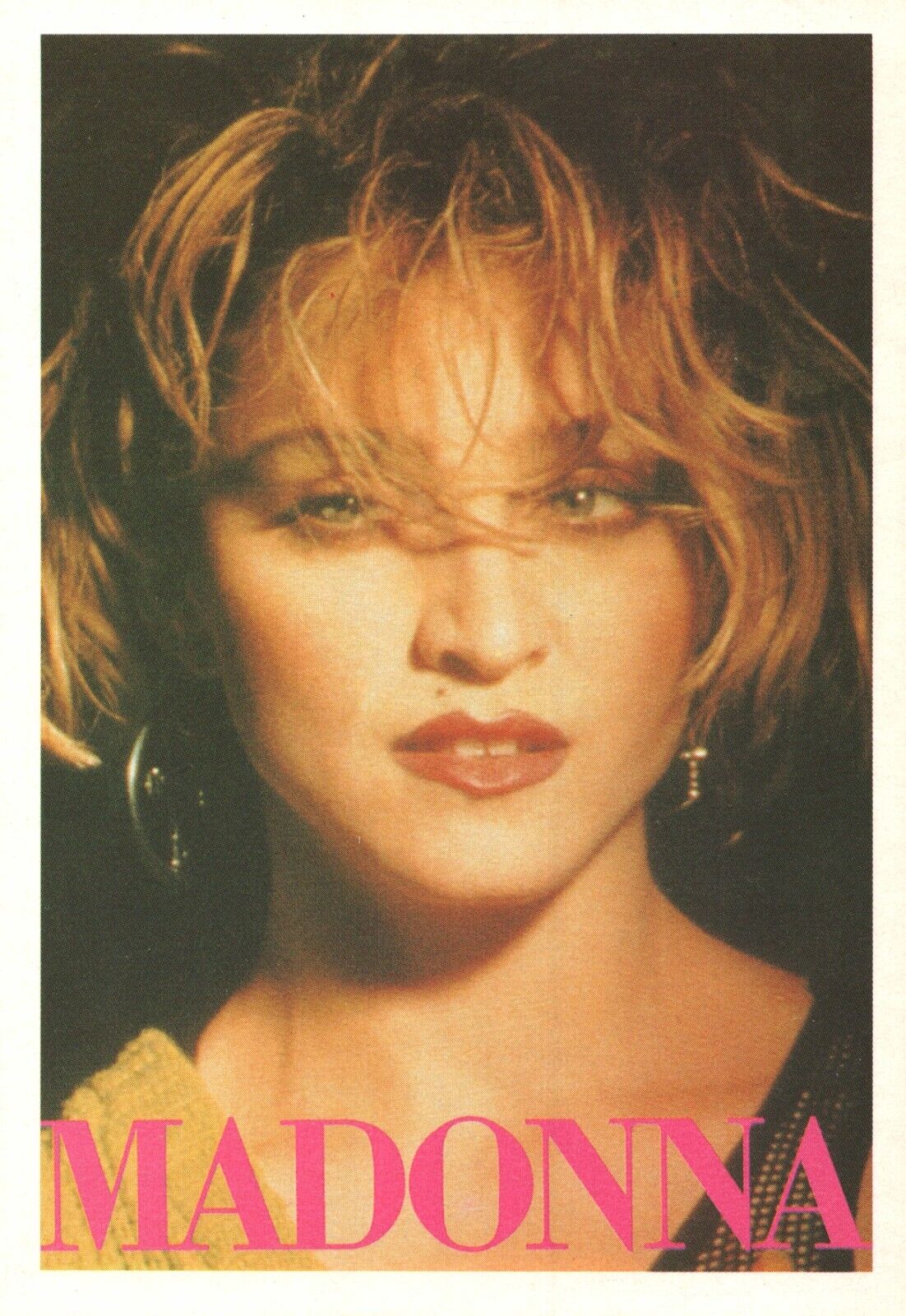 Singer Madonna Hair in Eyes Close Up Head Shot Vintage Postcard