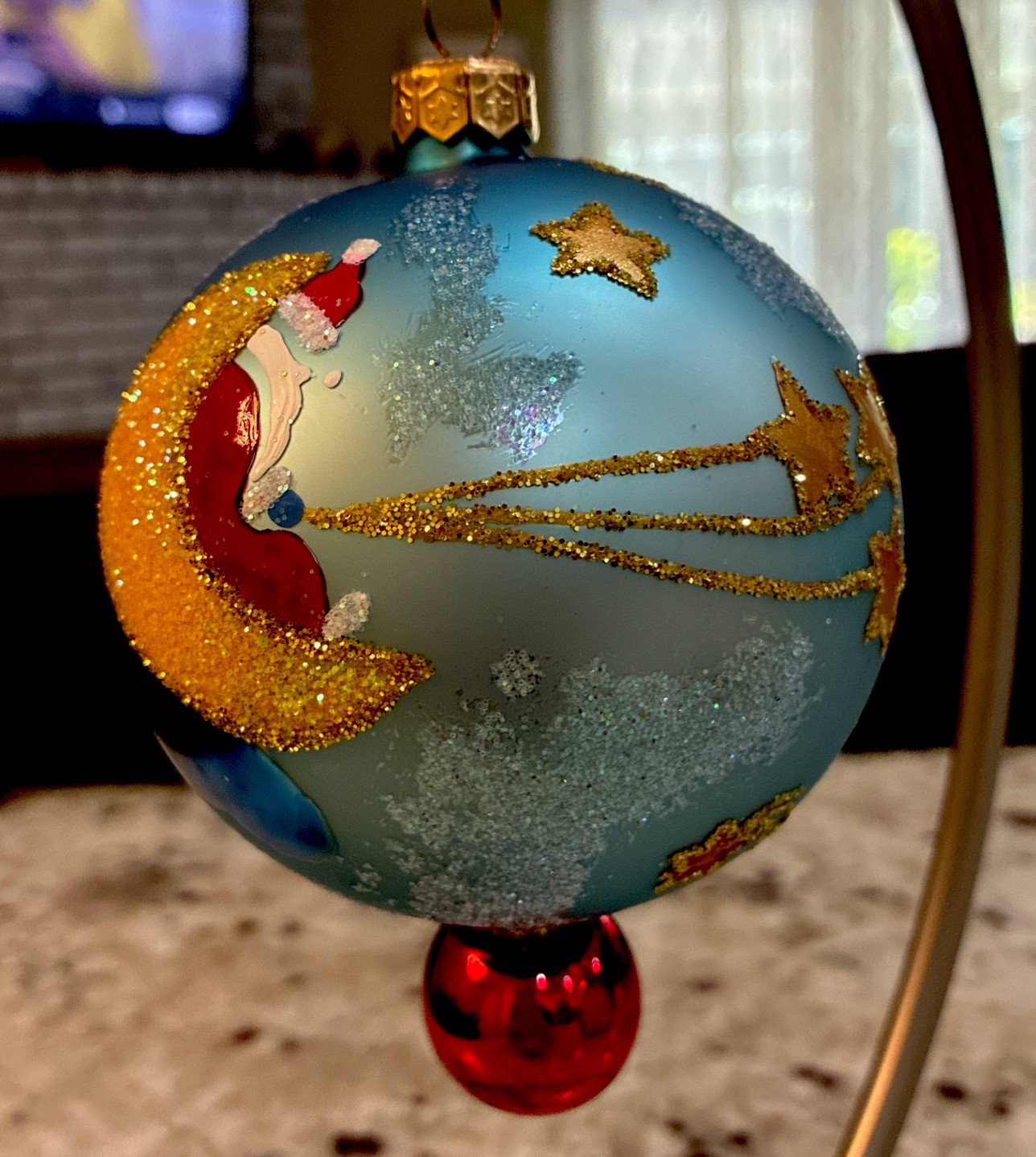 HTF VTG Christopher Radko REACH FOR A STAR Santa Ball Drop Ornament 96-209-0 HTF VTG Christopher Radko REACH FOR A STAR Santa Ball Drop Ornament 96-209-0
