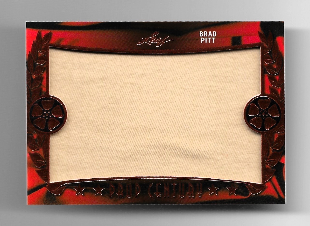 brad pitt 2017 leaf pop prop century actor worn jumbo swatch wardrobe relic