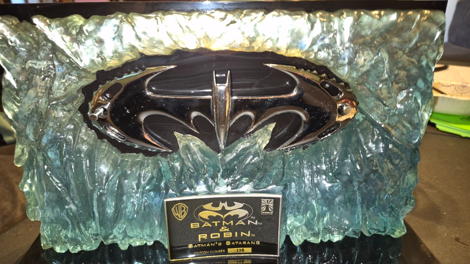 1997 Batman & Robin Batman Batarang Replica in case 1997 Batman & Robin Batman Batarang Replica in case