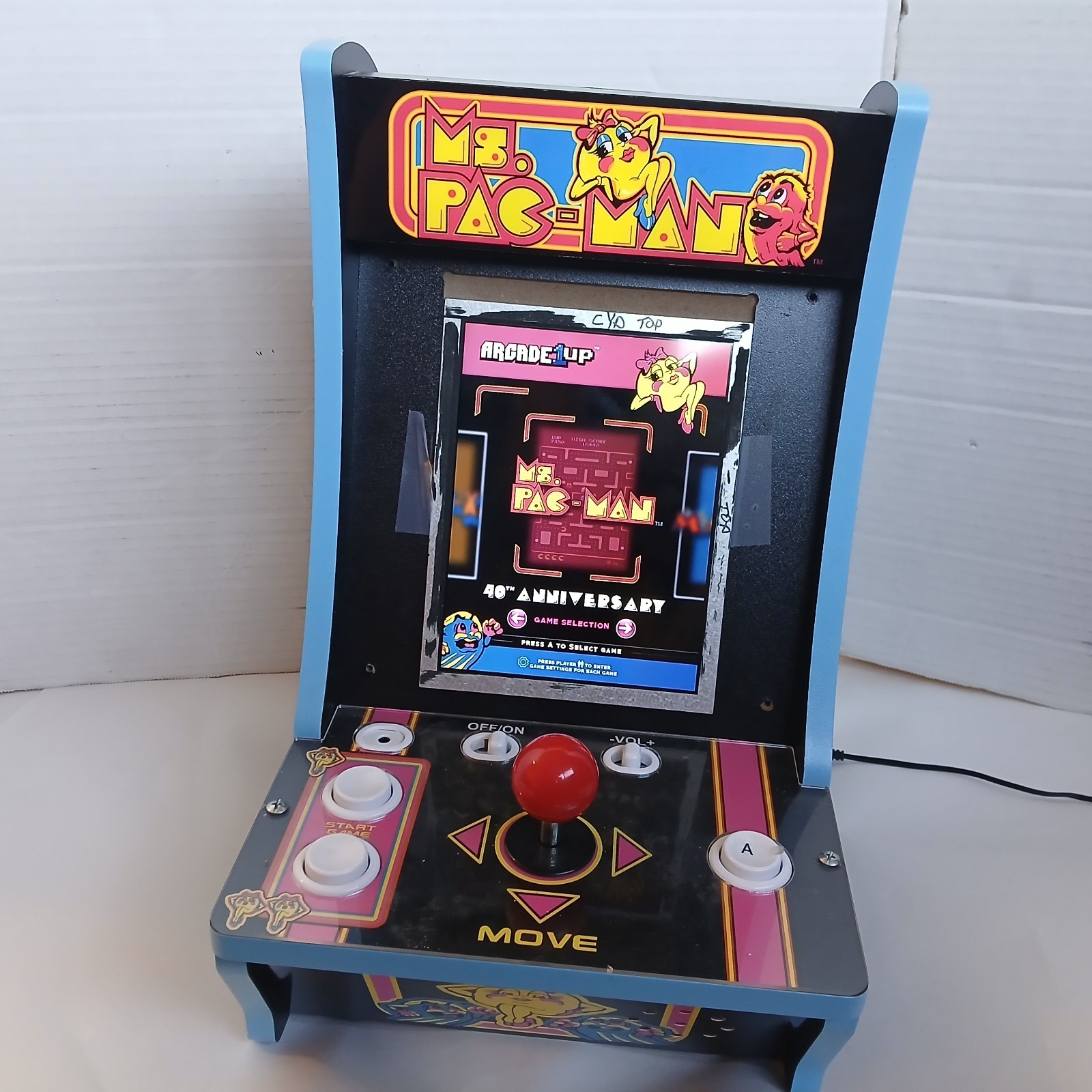 Arcade1Up Ms. Pac-Man Countercade Model Mini Arcade Cabinet 4 in 1 Tested