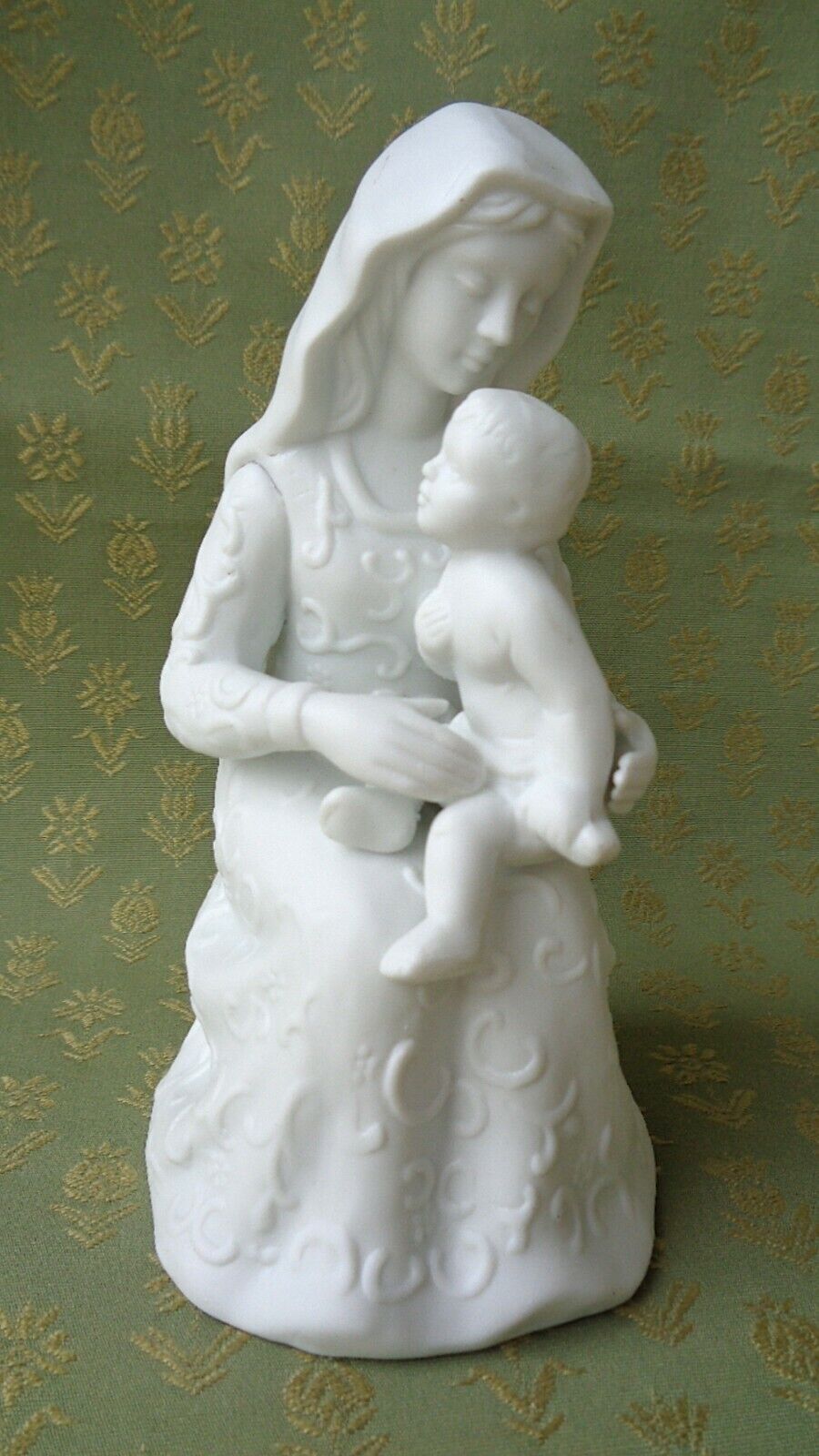 Parian Ware Madonna and Baby Jesus Figurine - Mother and Child - Vintage RARE