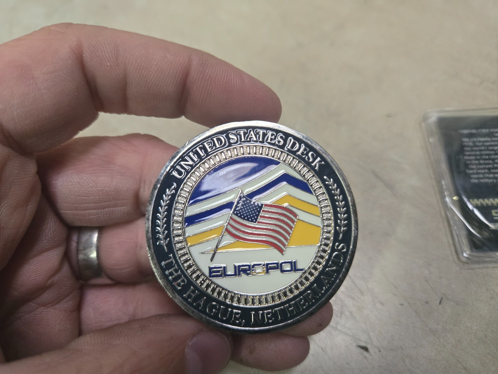 United States Desk Europol The Hague Netherlands Challenge coin Rare United States Desk Europol The Hague Netherlands Challenge coin Rare