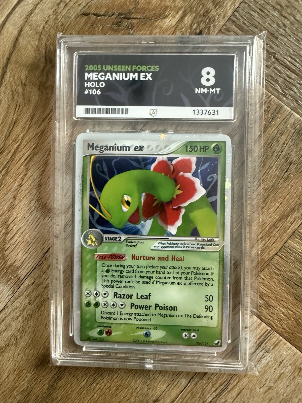Meganium EX Holo Card 106/115 Unseen Forces Ace 8 Meganium EX Holo Card 106/115 Unseen Forces Ace 8