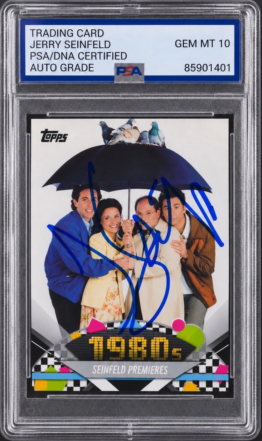 2011 Topps American Pie #162 Jerry Seinfeld Seinfeld Premieres 10 Auto PSA