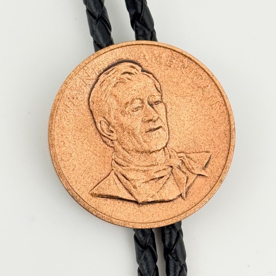 Vtg John Wayne Bolo Tie Cowboy Western Vtg John Wayne Bolo Tie Cowboy Western