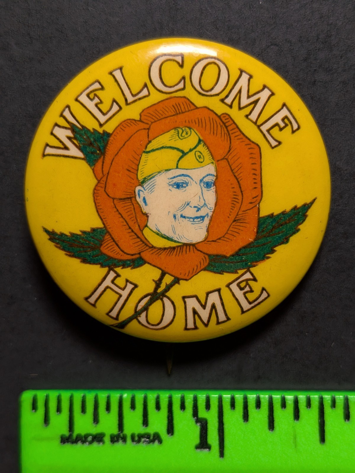 Vintage Welcome Home 1918 Rose Portland Festival World War One Pinback Pin Vintage Welcome Home 1918 Rose Portland Festival World War One Pinback Pin
