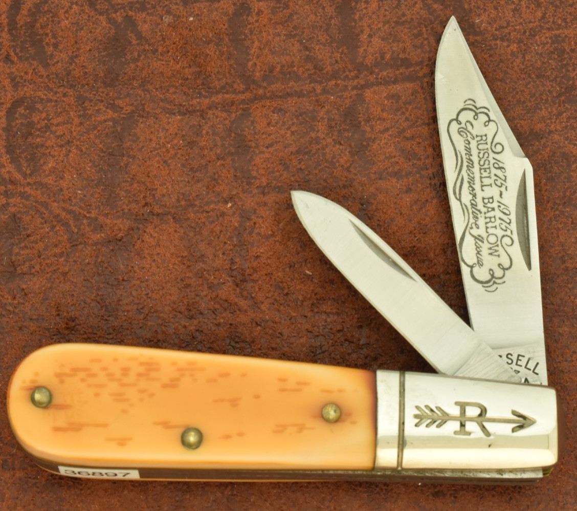 VINTAGE RUSSELL USA 1875-1978 BARLOW SAWCUT DELRIN KNIFE NICE (36897) VINTAGE RUSSELL USA 1875-1978 BARLOW SAWCUT DELRIN KNIFE NICE (36897)