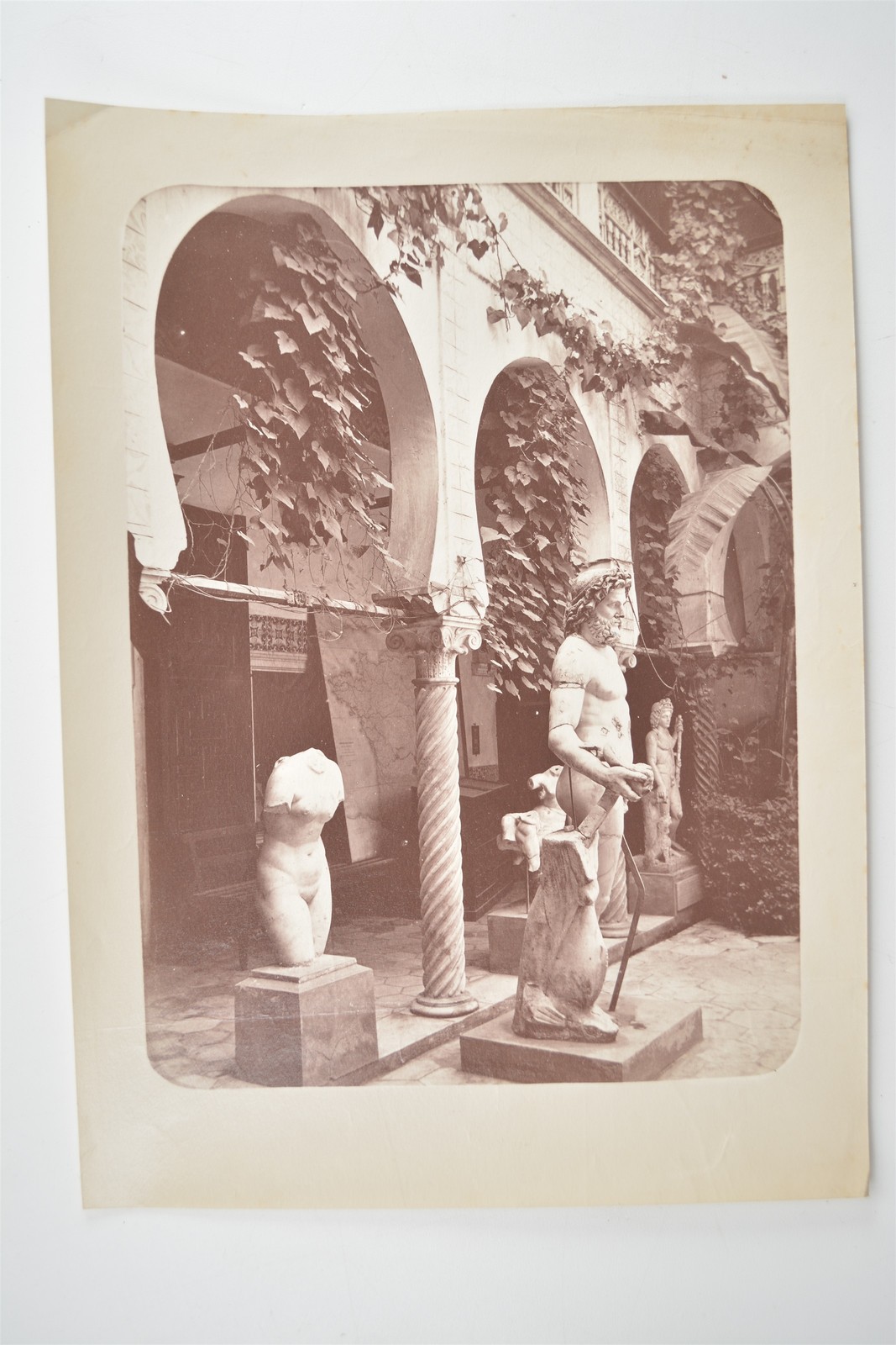 Museum Algiers Algeria Courtyard Classical Statues Jean Geiser c1880s VTG Photo Museum Algiers Algeria Courtyard Classical Statues Jean Geiser c1880s VTG Photo