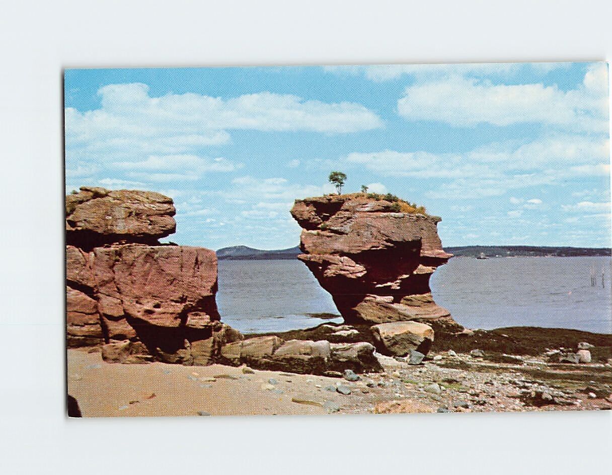 Postcard Pulpit Rock on the west shore of Passamaquoddy Bay Waterford Maine USA