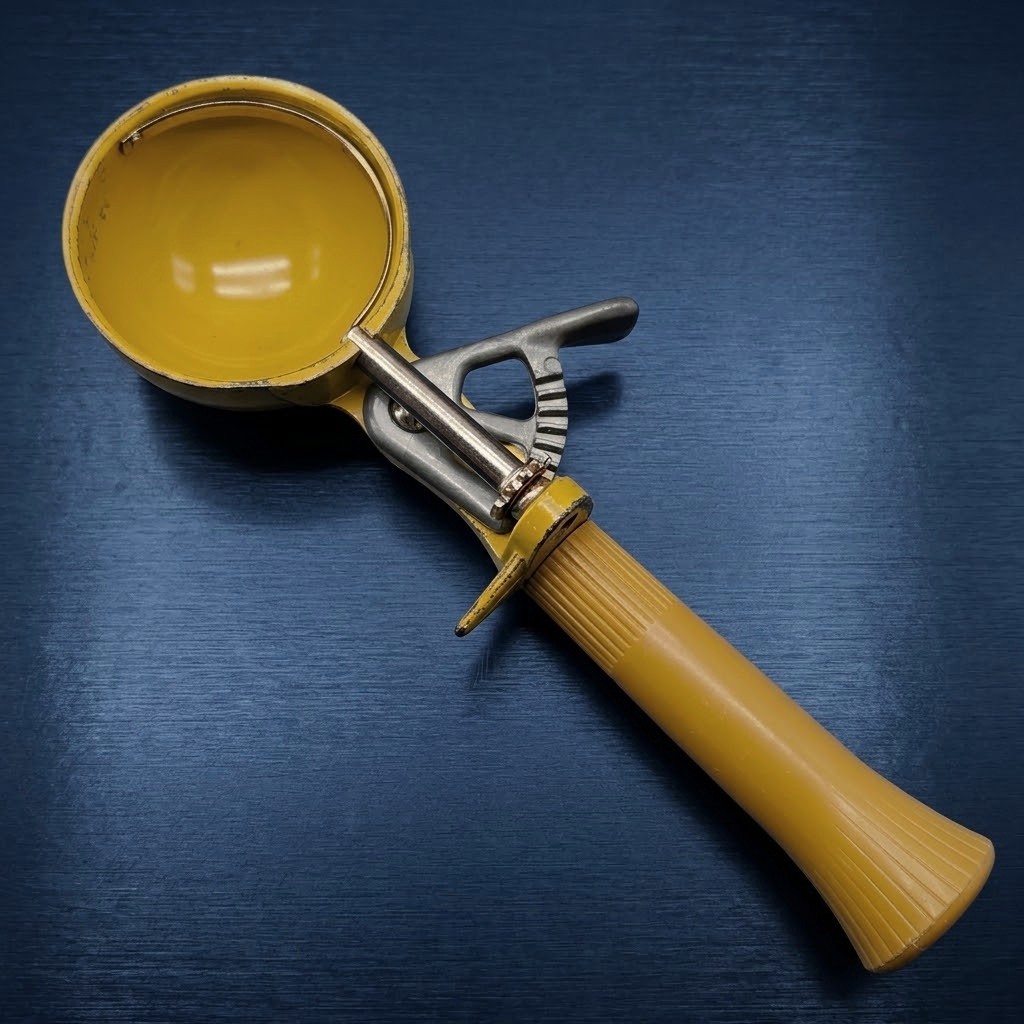 Vtg 50s Ice Cream Scoop Yellow Bonny Rare MCM Bonnie Scooper Kitchen Decor Read Vtg 50s Ice Cream Scoop Yellow Bonny Rare MCM Bonnie Scooper Kitchen Decor Read