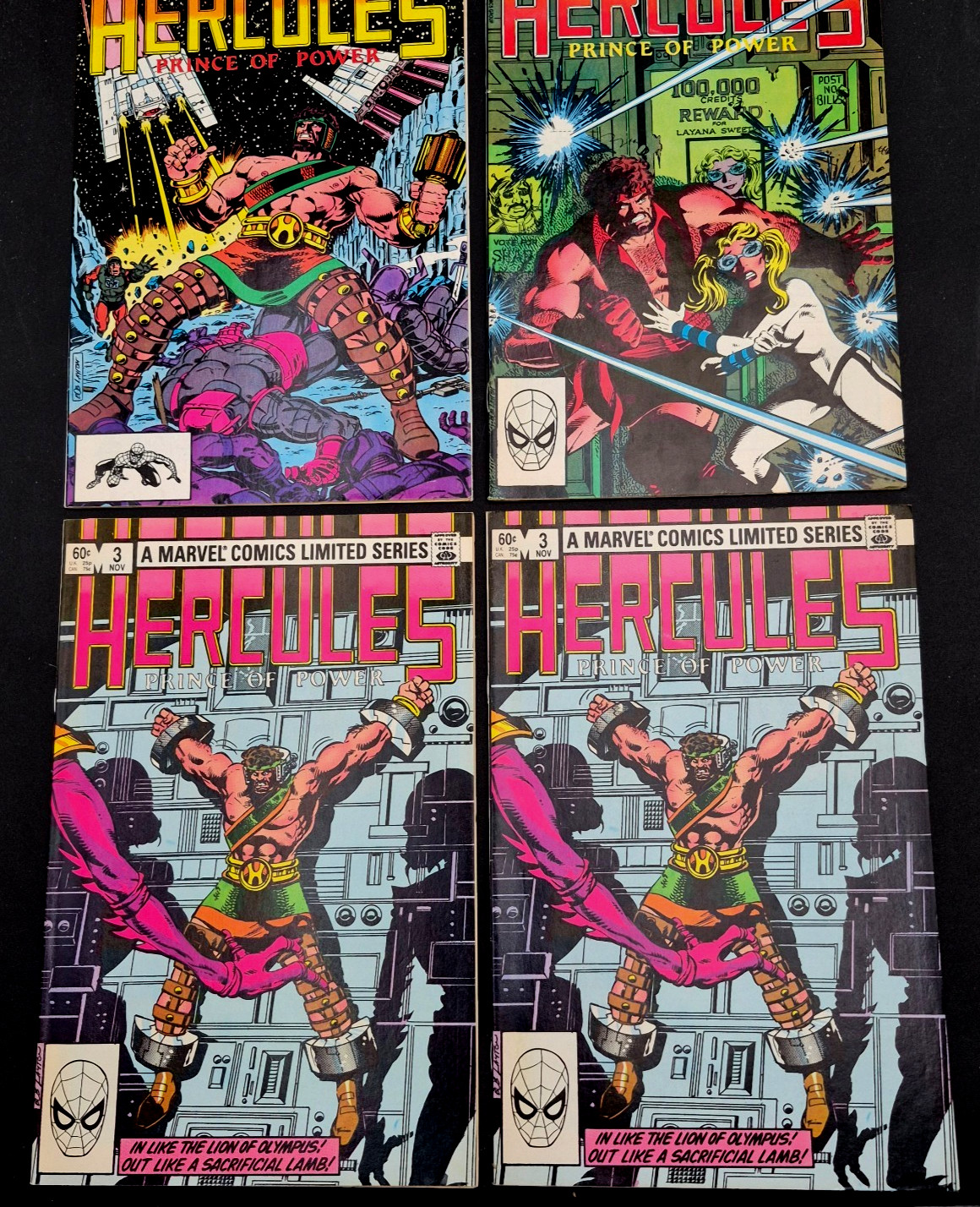 Hercules Prince Of Power Vol 1. #1, 2, 3x2, 1982 Bob Layton Marvel VF- 7.5 Hercules Prince Of Power Vol 1. #1, 2, 3x2, 1982 Bob Layton Marvel VF- 7.5