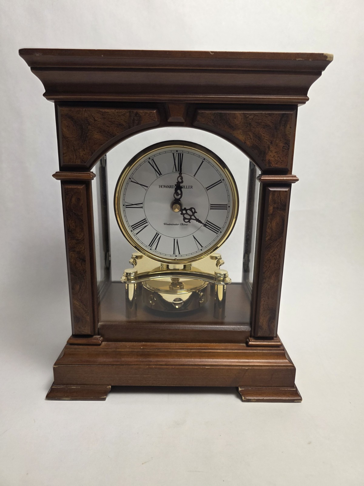 Rare Howard Miller Statesboro Mantel Clock 635-167 VGC Works Rare Howard Miller Statesboro Mantel Clock 635-167 VGC Works